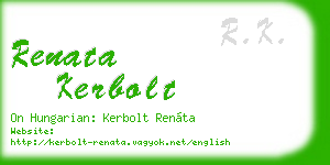 renata kerbolt business card