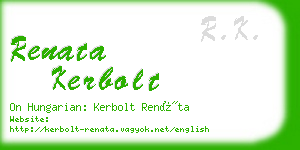 renata kerbolt business card